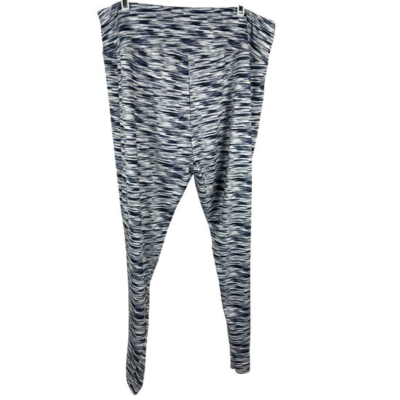 Zone Pro 2X Womens Blue & White Abstract Print Leggings With Pocket Stretchy - Picture 3 of 4